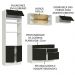 Cozinha Completa Madesa Agata 270004 com Armário e Balcão (Sem Tampo e Pia) - Branco/Preto