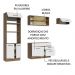 Cozinha Completa Madesa Agata 270004 com Armário e Balcão (Sem Tampo e Pia) - Rustic/Branco