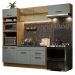 Cozinha Completa Madesa Agata 270004 com Armário e Balcão (Sem Tampo e Pia) - Rustic/Cinza