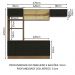 Cozinha Completa Madesa Agata 270004 com Armário e Balcão (Sem Tampo e Pia) - Rustic/Preto
