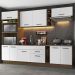 Cozinha Completa Madesa Agata 290001 com Armário e Balcão (Sem Tampo e Pia) - Rustic/Branco