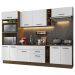 Cozinha Completa Madesa Agata 290001 com Armário e Balcão (Sem Tampo e Pia) - Rustic/Branco