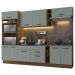 Cozinha Completa Madesa Agata 290001 com Armário e Balcão (Sem Tampo e Pia) - Rustic/Cinza