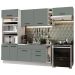 Cozinha Completa Madesa Agata 290002 com Armário e Balcão (Sem Tampo e Pia) - Branco/Cinza
