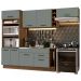 Cozinha Completa Madesa Agata 290002 com Armário e Balcão (Sem Tampo e Pia) - Rustic/Cinza
