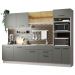 Cozinha Completa Madesa Agata 310001 com Armário e Balcão (Sem Tampo e Pia) - Branco/Cinza