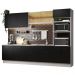 Cozinha Completa Madesa Agata 310001 com Armário e Balcão (Sem Tampo e Pia) - Branco/Preto