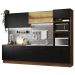 Cozinha Completa Madesa Agata 310001 com Armário e Balcão (Sem Tampo e Pia) - Rustic/Preto