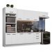 Cozinha Completa Madesa Agata 330001 com Armário e Balcão (Sem Tampo e Pia) - Branco