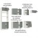 Cozinha Completa Madesa Agata 330001 com Armário e Balcão (Sem Tampo e Pia) - Branco/Cinza