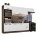 Cozinha Completa Madesa Agata 330001 com Armário e Balcão (Sem Tampo e Pia) - Rustic/Branco