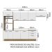 Cozinha Completa Madesa Agata 330001 com Armário e Balcão (Sem Tampo e Pia) - Rustic/Branco