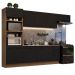 Cozinha Completa Madesa Agata 330001 com Armário e Balcão (Sem Tampo e Pia) - Rustic/Preto
