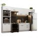 Cozinha Completa Madesa Agata 350001 com Armário e Balcão (Sem Tampo e Pia) - Branco