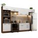 Cozinha Completa Madesa Agata 350001 com Armário e Balcão (Sem Tampo e Pia) - Rustic/Branco