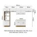 Cozinha Completa Madesa Agata 350001 com Armário e Balcão (Sem Tampo e Pia) - Rustic/Branco