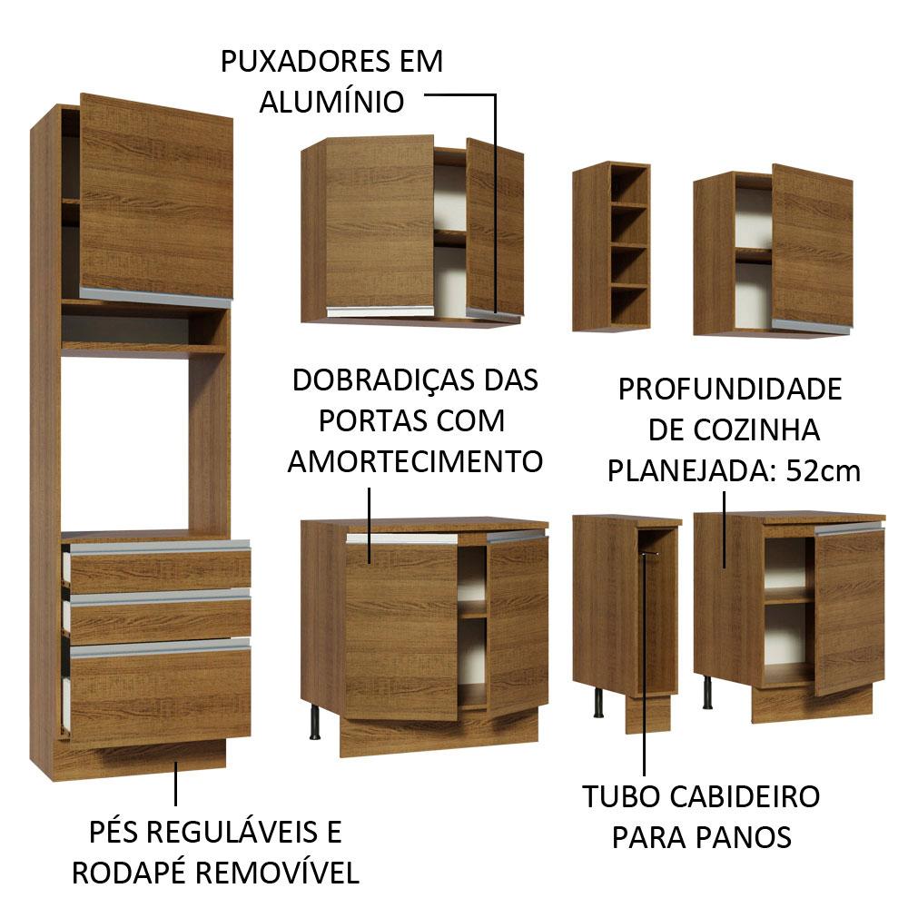 Cozinha Completa Madesa Áquila com Armário e Balcão