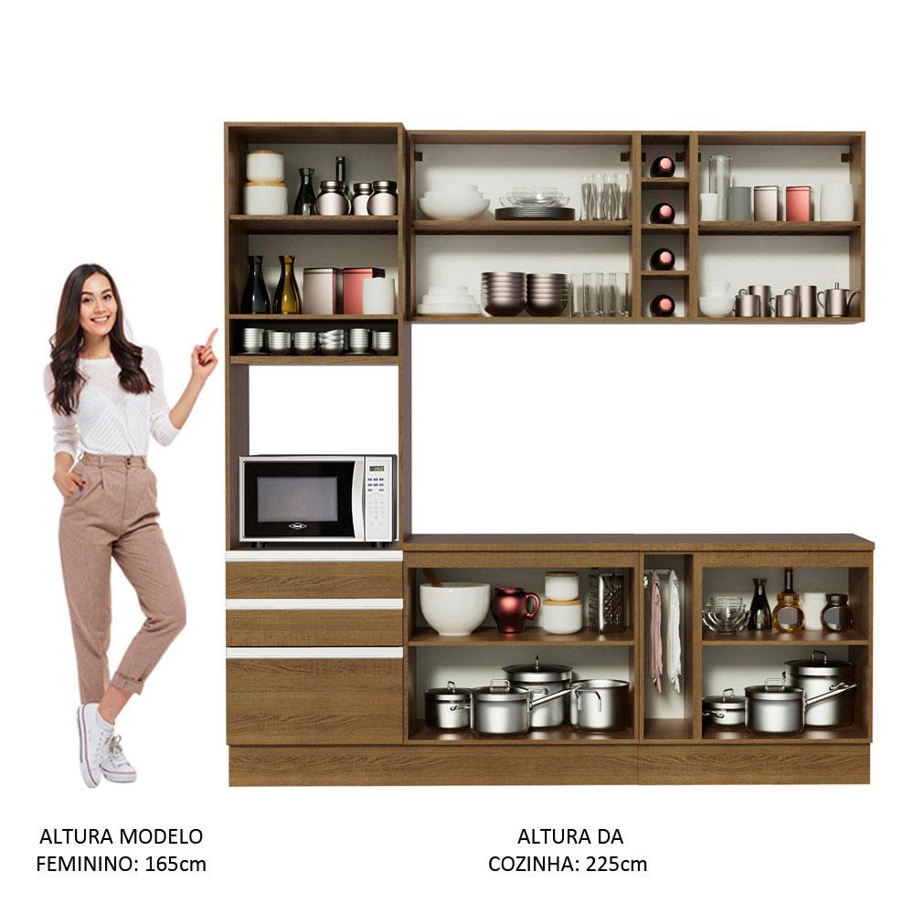 Cozinha Completa Madesa Áquila com Armário e Balcão