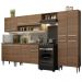 Cozinha Completa Madesa Emilly 293001 com Armário e Balcão - Rustic