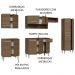 Cozinha Completa Madesa Emilly 293001 com Armário e Balcão - Rustic