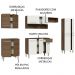 Cozinha Completa Madesa Emilly 293001 com Armário e Balcão - Rustic/Branco