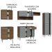 Cozinha Completa Madesa Emilly 293001 com Armário e Balcão - Rustic/Cinza