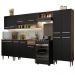Cozinha Completa Madesa Emilly 293001 com Armário e Balcão - Rustic/Preto