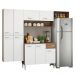 Cozinha Completa Madesa Emilly Fit com Armário, Balcão e Paneleiro Suspenso - Branco/Rustic