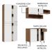 Cozinha Completa Madesa Emilly Fit com Armário, Balcão e Paneleiro Suspenso - Branco/Rustic