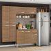 Cozinha Completa Madesa Emilly Fit com Armário, Balcão e Paneleiro Suspenso - Rustic