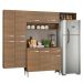 Cozinha Completa Madesa Emilly Fit com Armário, Balcão e Paneleiro Suspenso - Rustic