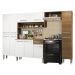 Cozinha Completa Madesa Emilly Hit com Armário e Balcão - Rustic/Branco