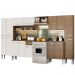 Cozinha Completa Madesa Emilly Joy com Armário e Balcão 15 Portas 1 Gaveta - Rustic/Branco