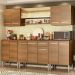 Cozinha Completa Madesa Emilly Smile com Balcão e Armário Vidro Reflex - Rustic
