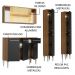 Cozinha Completa Madesa Emilly Voice com Armário Vidro Reflex, Balcão e Paneleiros - Rustic/Preto