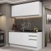 Cozinha Completa Madesa Glamy 160001 com Armário e Balcão (Sem Tampo e Pia) – Branco