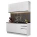 Cozinha Completa Madesa Glamy 160001 com Armário e Balcão (Sem Tampo e Pia) – Branco