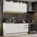 Cozinha Completa Madesa Glamy 180005 com Armário e Balcão (Sem Tampo e Pia) - Branco
