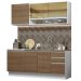 Cozinha Completa Madesa Glamy 180006 com Armário e Balcão (Sem Tampo e Pia) - Branco/Rustic