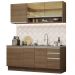 Cozinha Completa Madesa Glamy 180006 com Armário e Balcão (Sem Tampo e Pia) - Rustic
