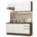 Cozinha Completa Madesa Glamy 180007 com Armário e Balcão (Sem Tampo e Pia) - Rustic/Branco