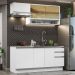 Cozinha Completa Madesa Glamy 180008 com Armário e Balcão (Sem Tampo e Pia) - Branco