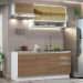 Cozinha Completa Madesa Glamy 180008 com Armário e Balcão (Sem Tampo e Pia) - Branco/Rustic