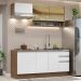 Cozinha Completa Madesa Glamy 180008 com Armário e Balcão (Sem Tampo e Pia) - Rustic/Branco