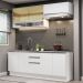 Cozinha Completa Madesa Glamy 200003 com Armário e Balcão (Sem Tampo e Pia) - Branco