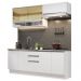 Cozinha Completa Madesa Glamy 200003 com Armário e Balcão (Sem Tampo e Pia) - Branco