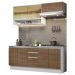 Cozinha Completa Madesa Glamy 200003 com Armário e Balcão (Sem Tampo e Pia) - Branco/Rustic