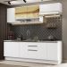 Cozinha Completa Madesa Glamy 240003 com Armário e Balcão (Sem Tampo e Pia) - Branco