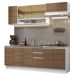 Cozinha Completa Madesa Glamy 240003 com Armário e Balcão (Sem Tampo e Pia) - Branco/Rustic