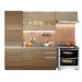 Cozinha Completa Madesa Glamy 260001 com Armário e Balcão (Sem Tampo e Pia) - Rustic/Crema